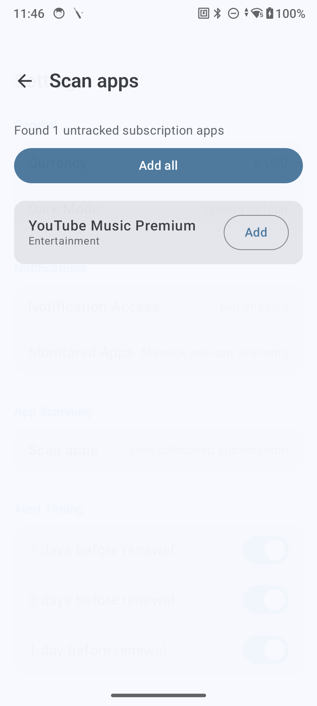 Scan installed apps
