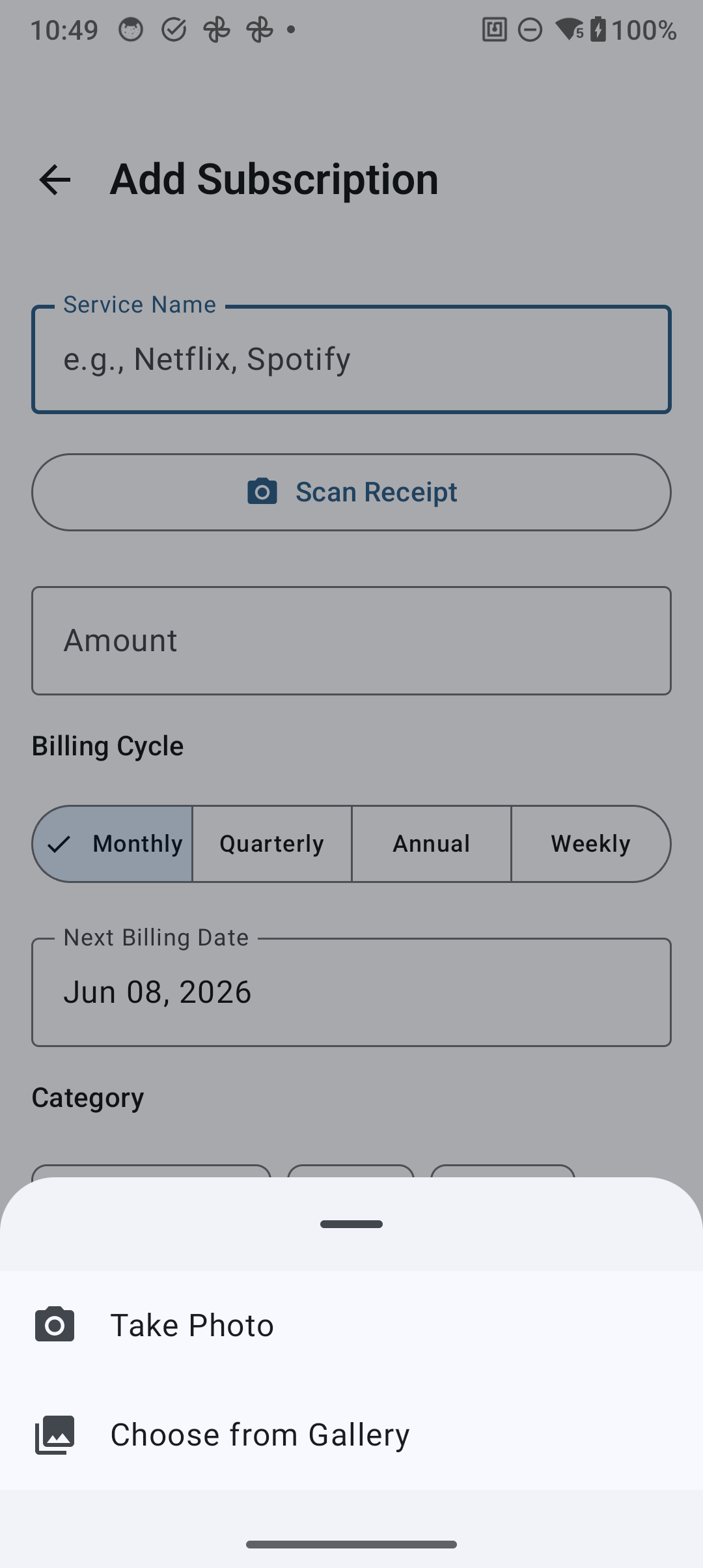 OCR receipt scanner